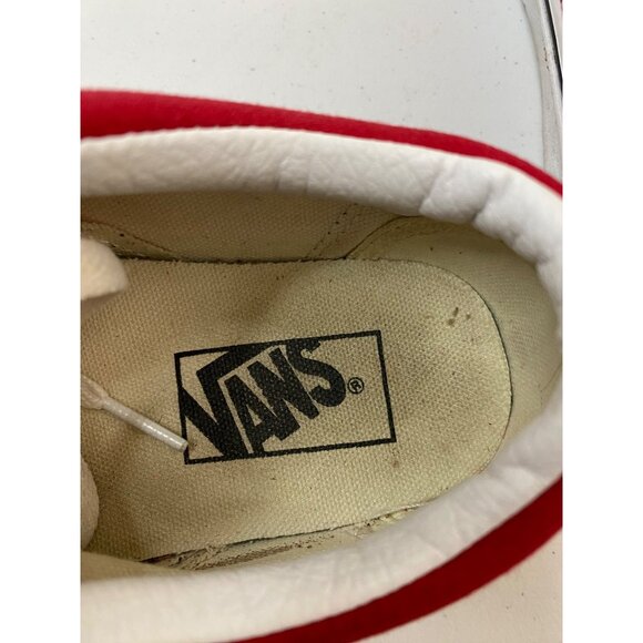 Vans Old Skool Red & White Classic Canvas Sneakers Women 6.5 Men 5 Unisex - Picture 8 of 11